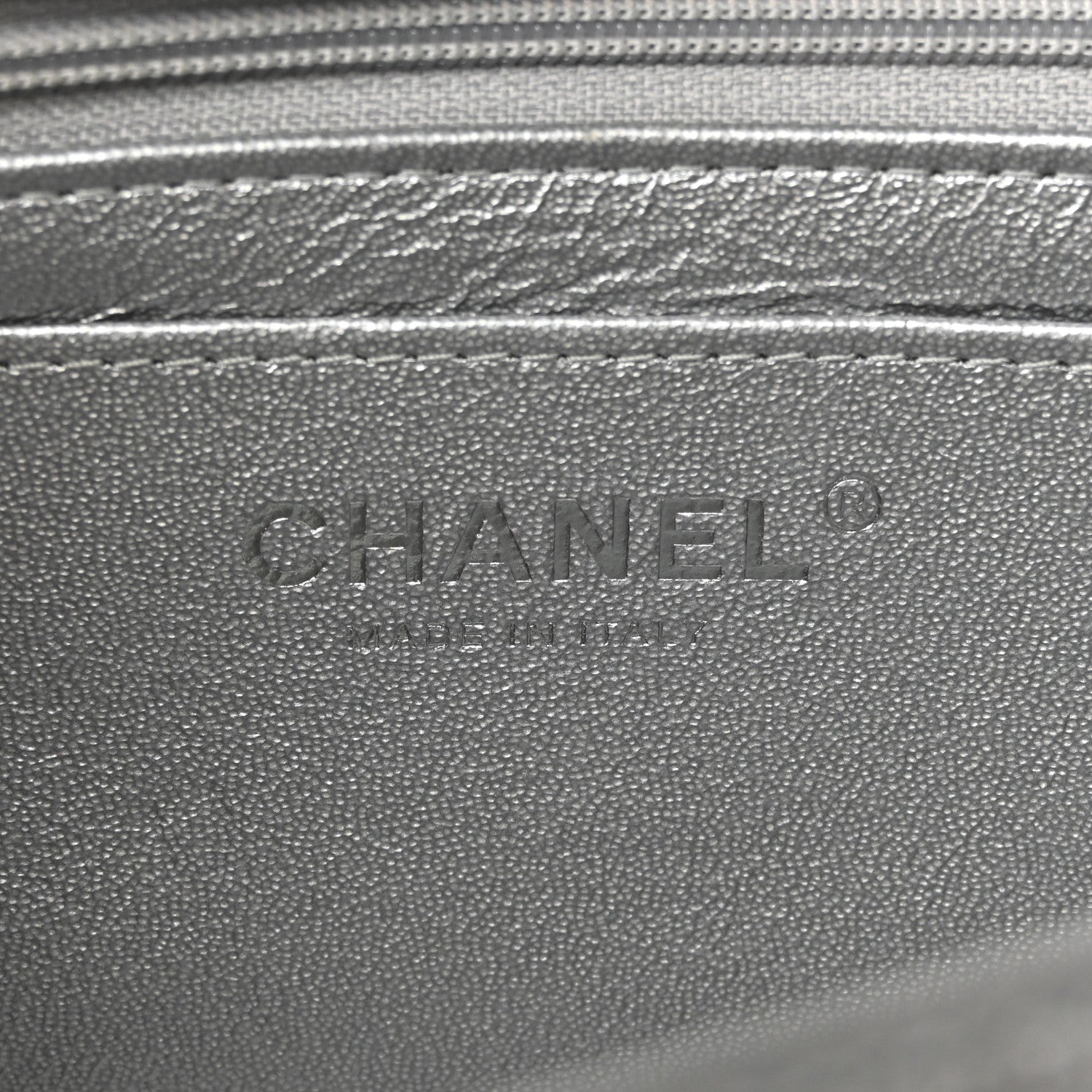 Chanel Metallic Caviar Quilted Mini Top Handle Rectangular Flap Silver 6 of 10