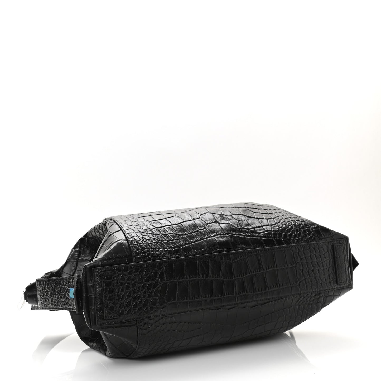 Calfskin Crocodile Embossed Medium Soft Antigona Black