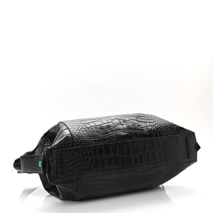 Givenchy Calfskin Crocodile Embossed Medium Soft Antigona Black 4 of 9