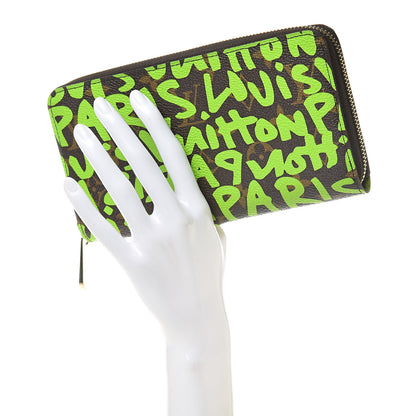 Louis Vuitton Monogram Graffiti Zippy Wallet Green 2 of 10