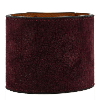 Hermes Veau Doblis Suede Kelly Dog Extreme Bracelet S Prune 2 of 3