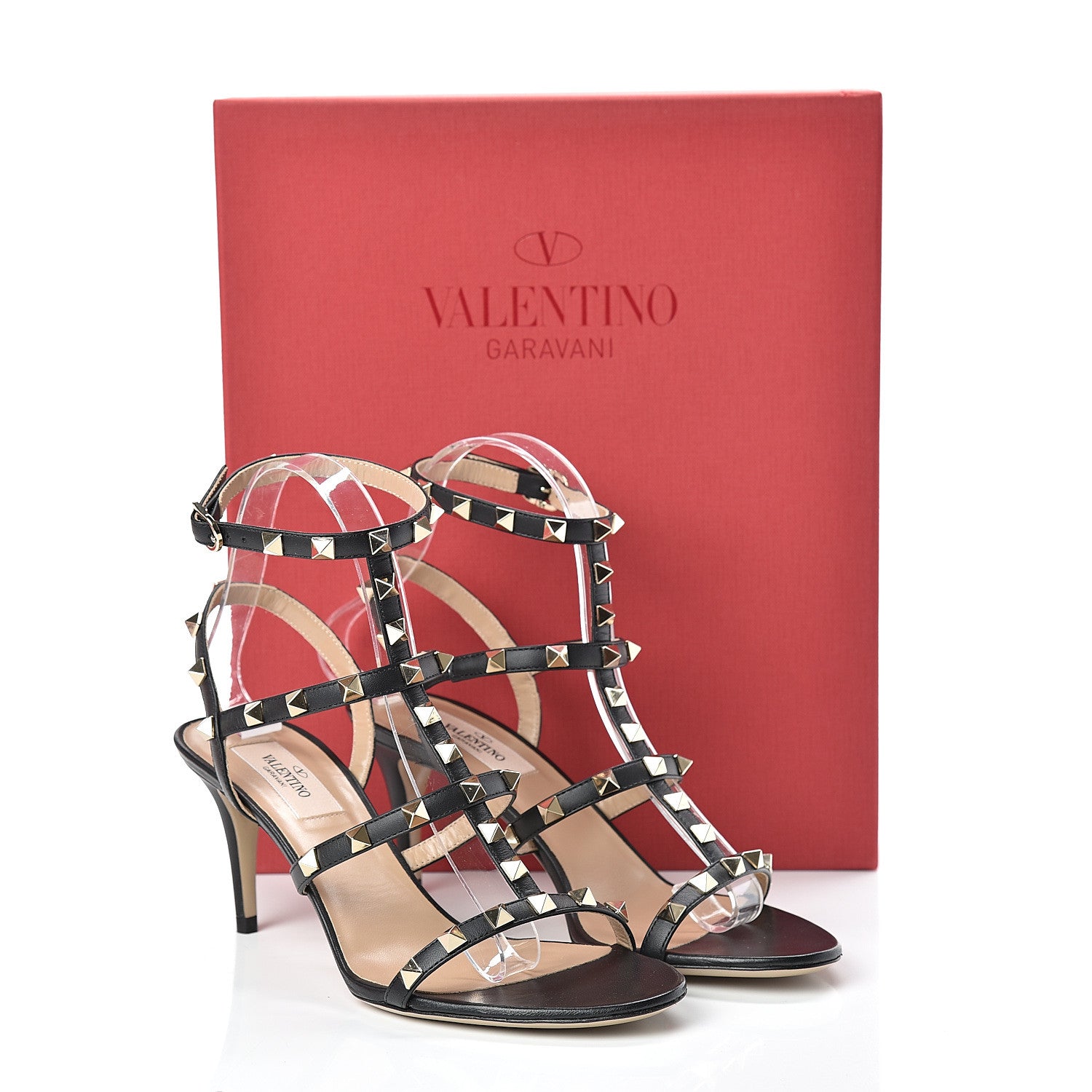 Valentino Garavani Nappa Rockstud Gladiator 70mm Sandals 37.5 Black 8 of 8