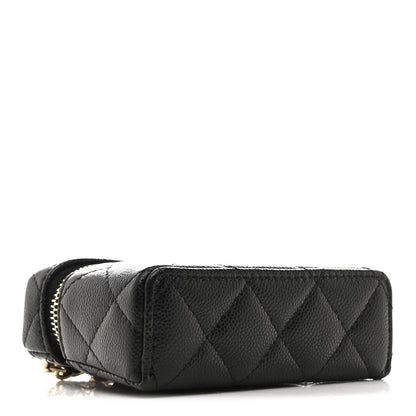 Chanel Caviar Quilted Mini Bag Charm With Chain Black 4 of 8
