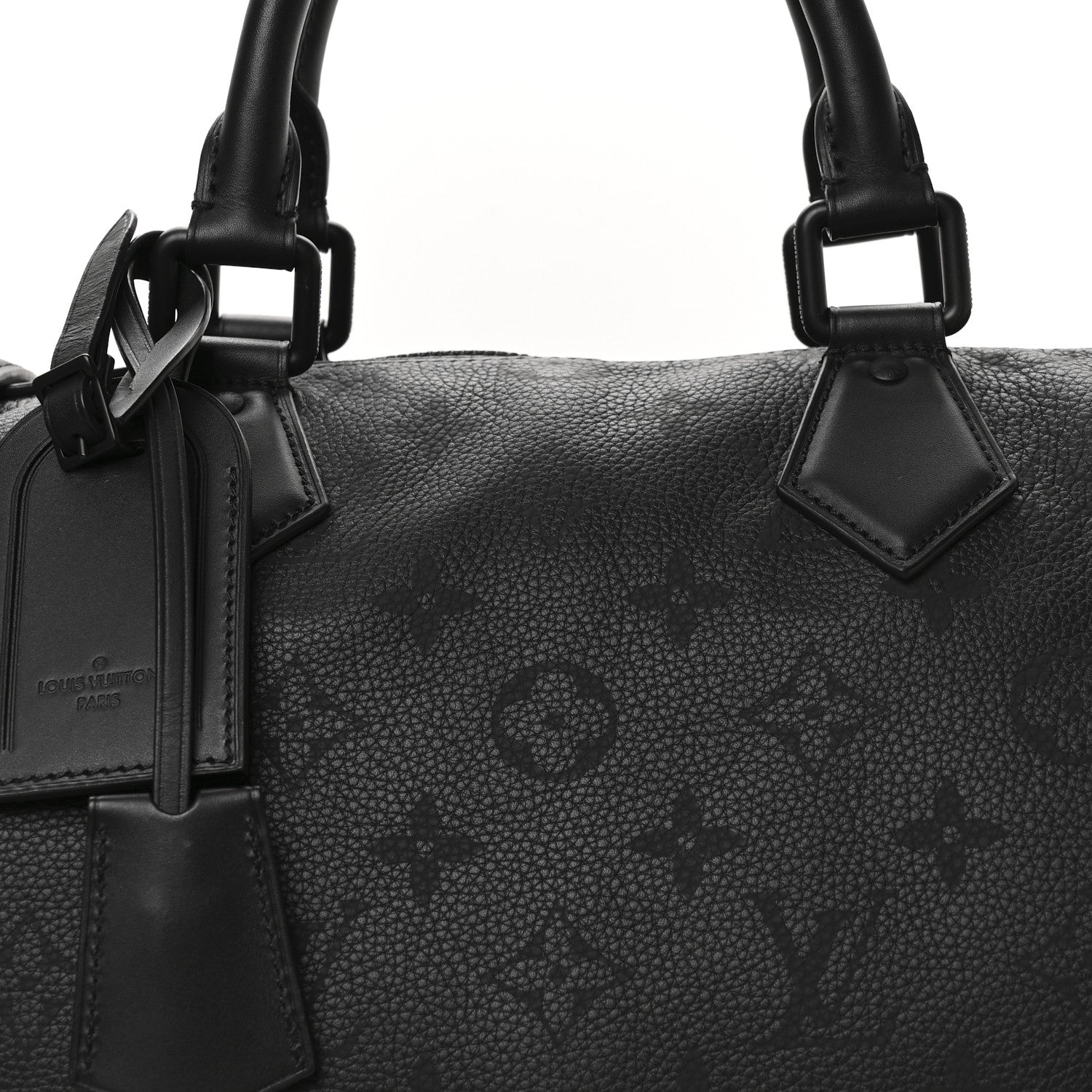 Louis Vuitton Calfskin Monogram Speedy P9 Bandouliere 40 Ultra Black 9 of 13