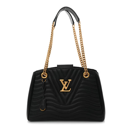 Louis Vuitton Calfskin New Wave Chain Tote Black 1 of 11