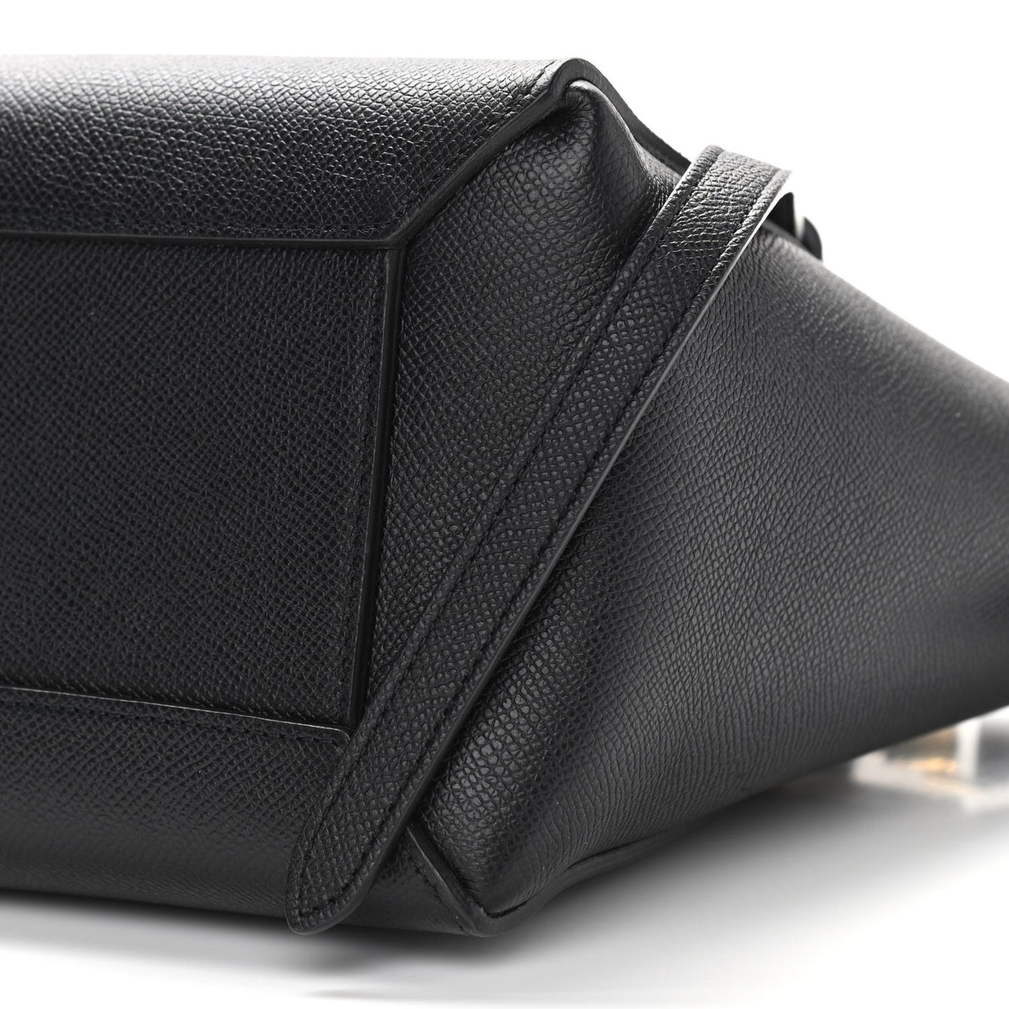 Grained Calfskin Micro Belt Bag Black