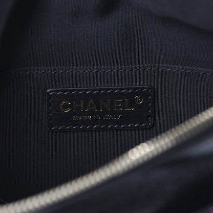 Chanel Crumpled Glazed Lambskin Quilted Waist Bag Fanny Pack Black 8 of 10