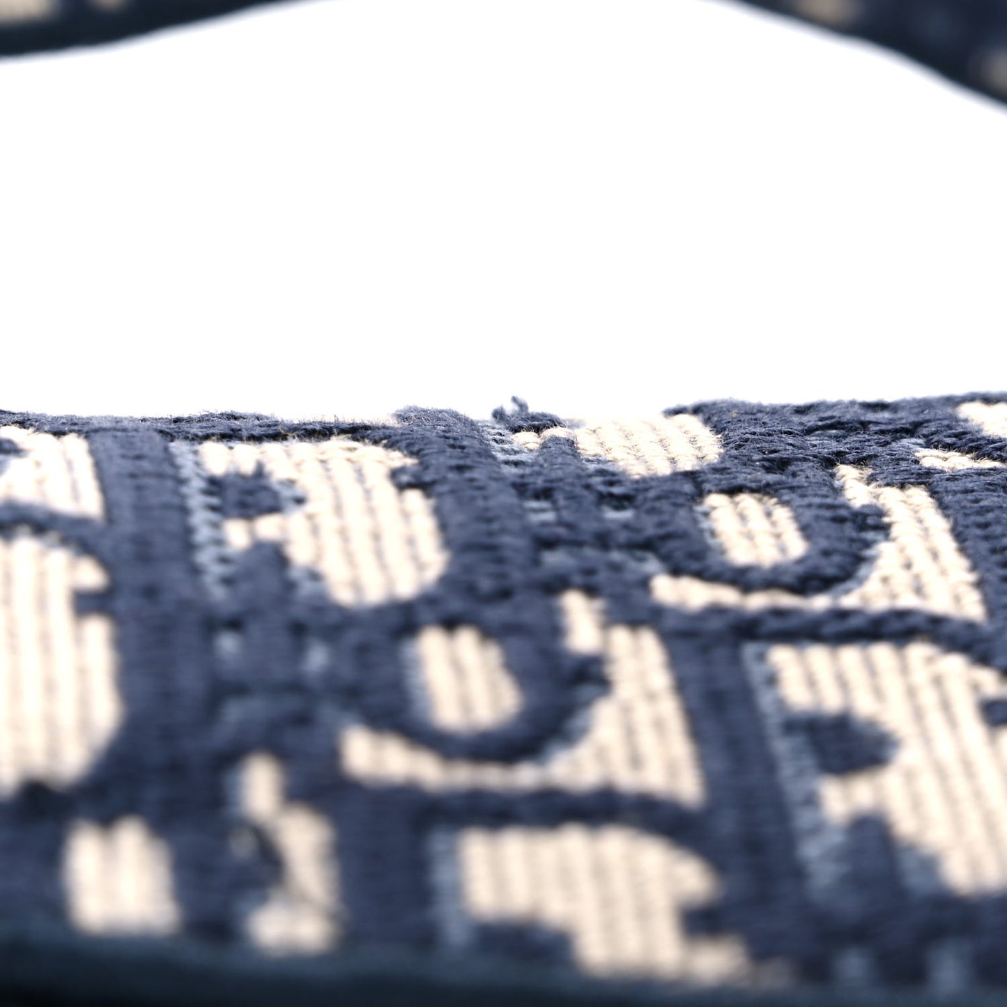 Oblique Embroidered Saddle Bag Blue