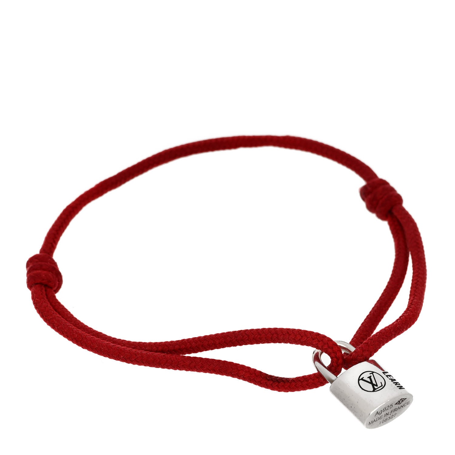 Louis Vuitton X UNICEF Sterling Silver Lockit Bracelet Red 1 of 3