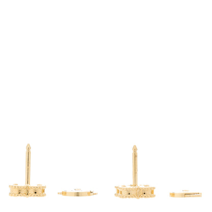 Van Cleef & Arpels 18K Yellow Gold Black Onyx Sweet Alhambra Earrings 4 of 5