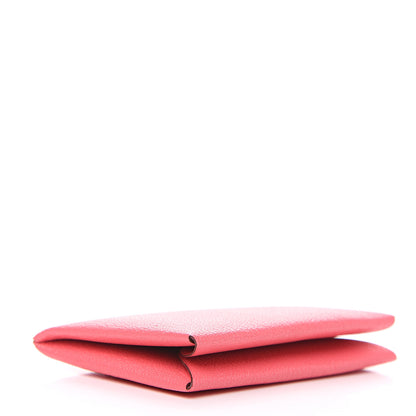 Hermes Chevre Mysore Calvi Card Case Rose Lipstick 3 of 7