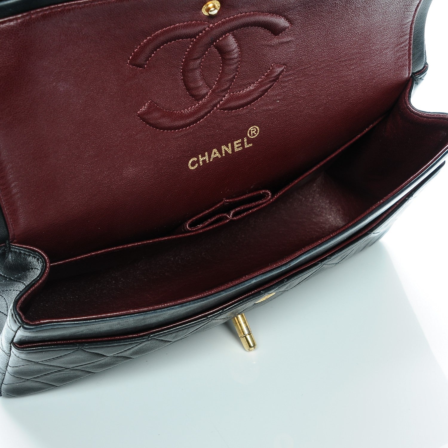 Chanel Lambskin Quilted Medium Double Flap Black 5 of 7