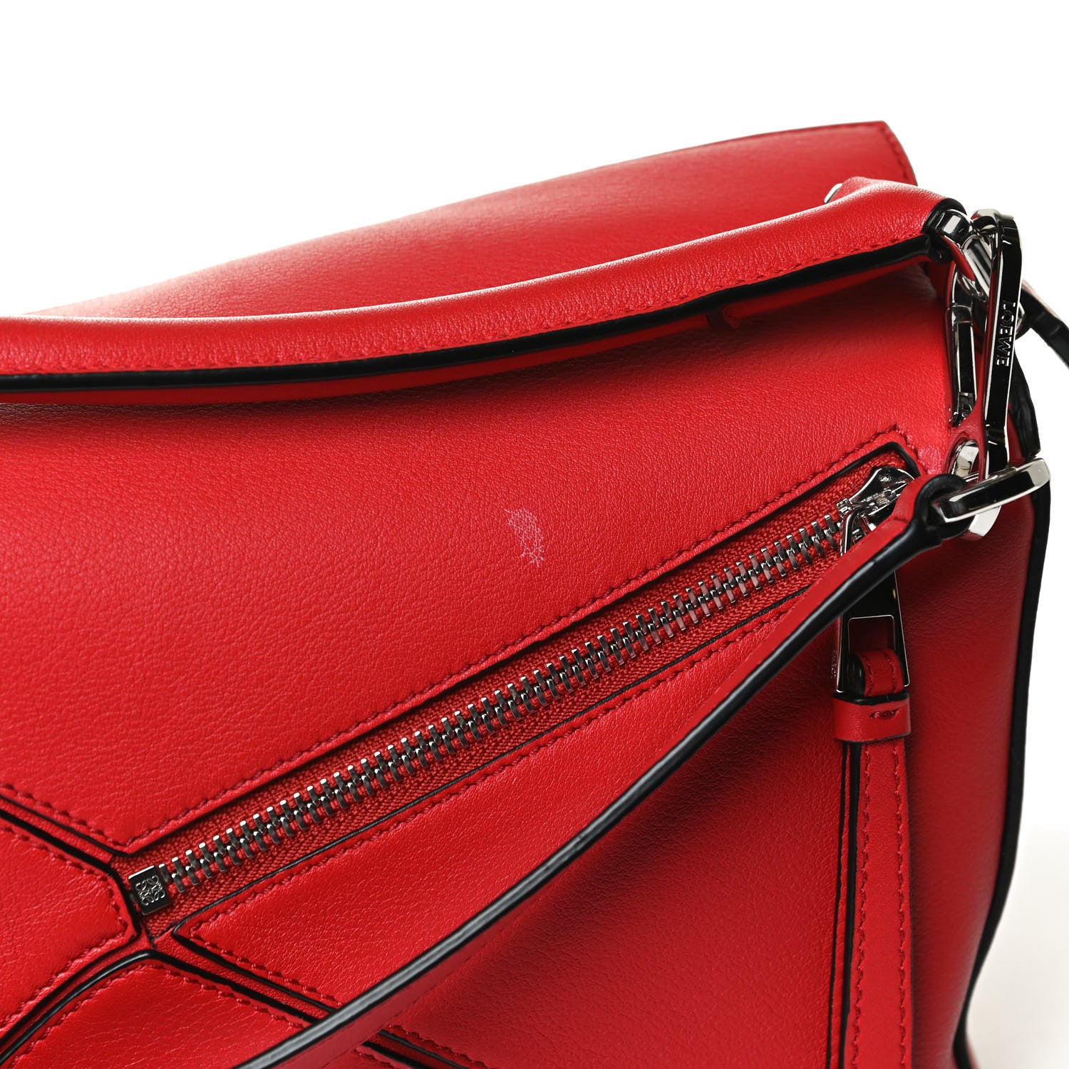 Loewe Calfskin Small Puzzle Bag Scarlet 11 of 13