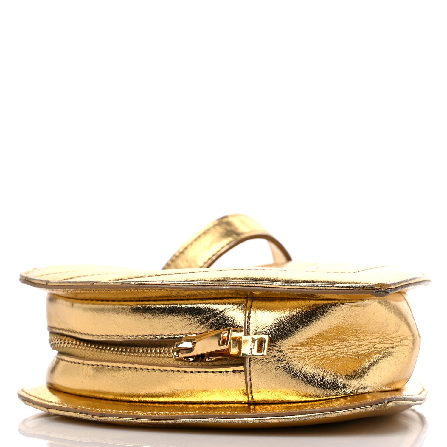 Saint Laurent Metallic Calfskin Matelasse Chevron Monogram Small Love Heart Chain Bag Gold 4 of 11