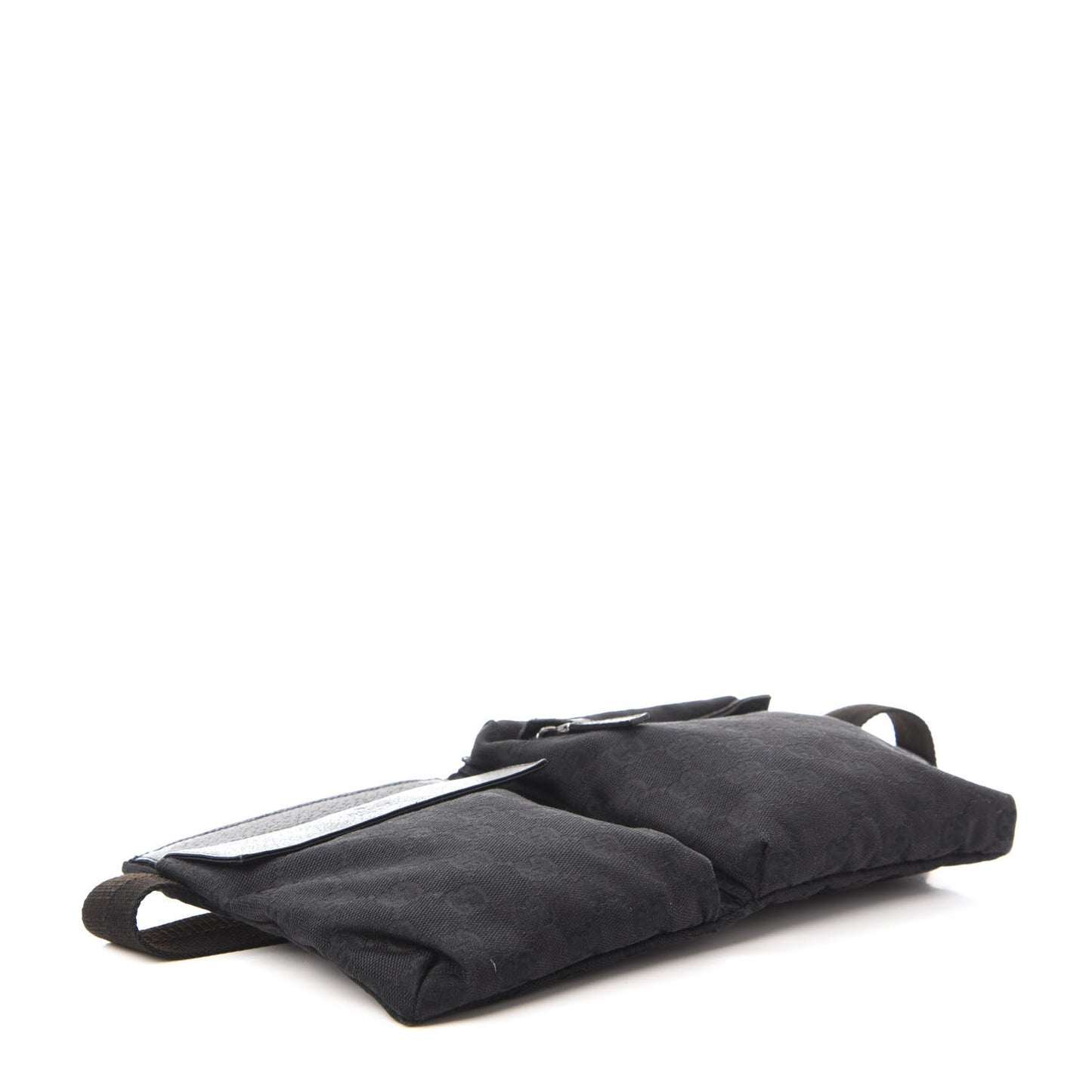 GG Monogram Double Pocket Belt Bag Black