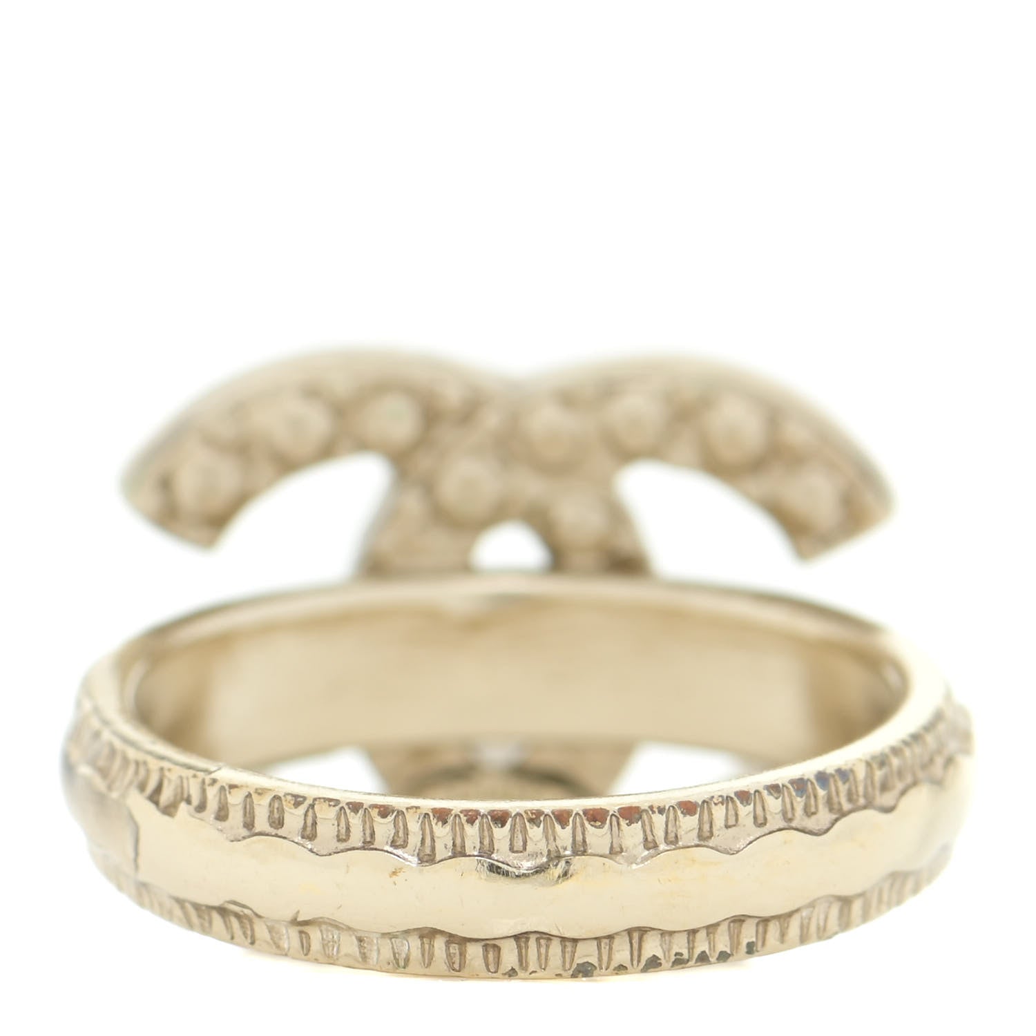 Chanel Pearl CC Ring 5.5 Gold Rose Dore 3 of 5