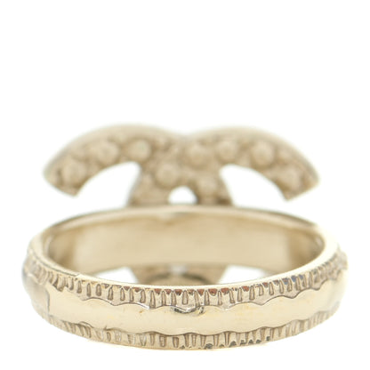 Chanel Pearl CC Ring 5.5 Gold Rose Dore 3 of 5
