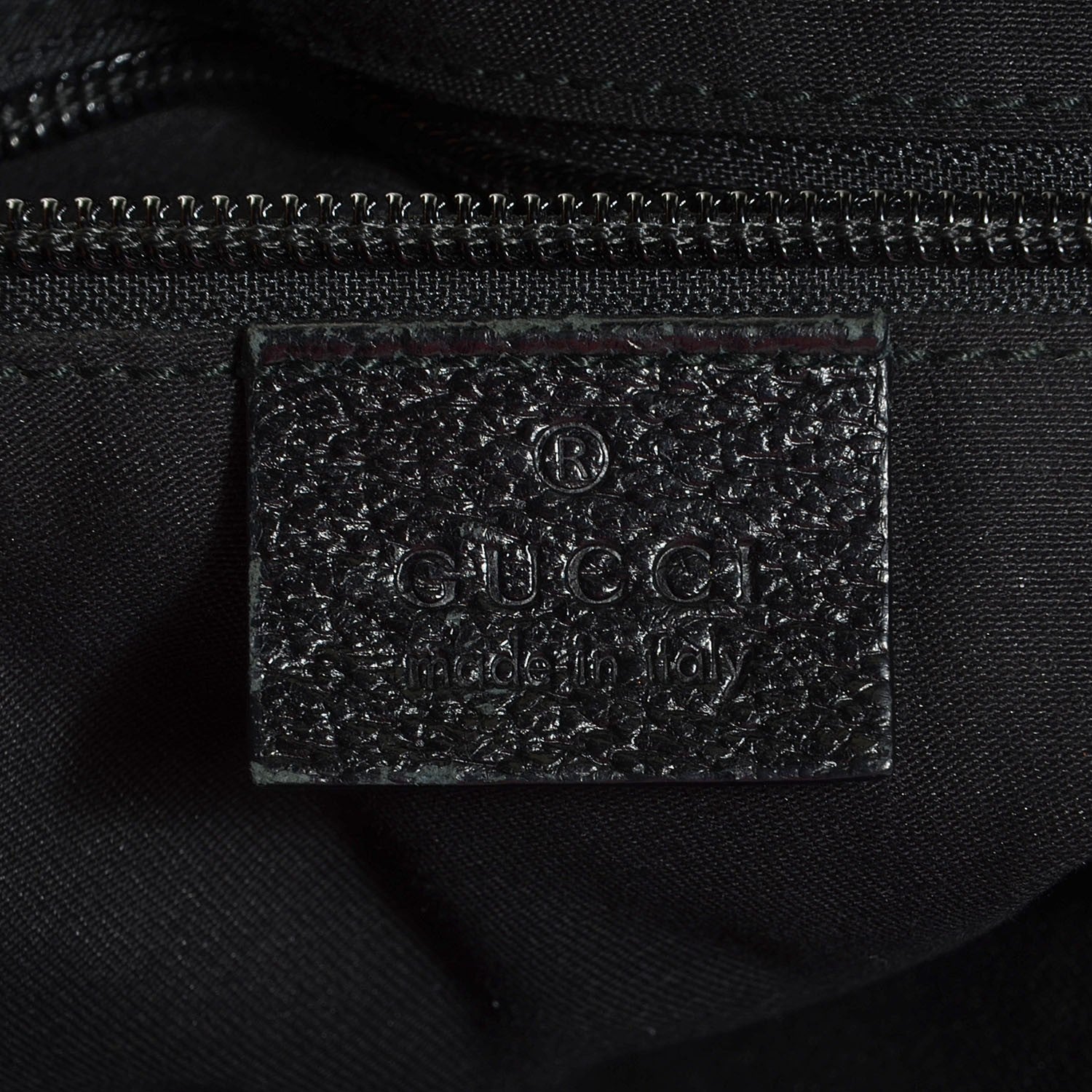 Gucci Monogram Web Medium Half Moon Hobo Black 6 of 9