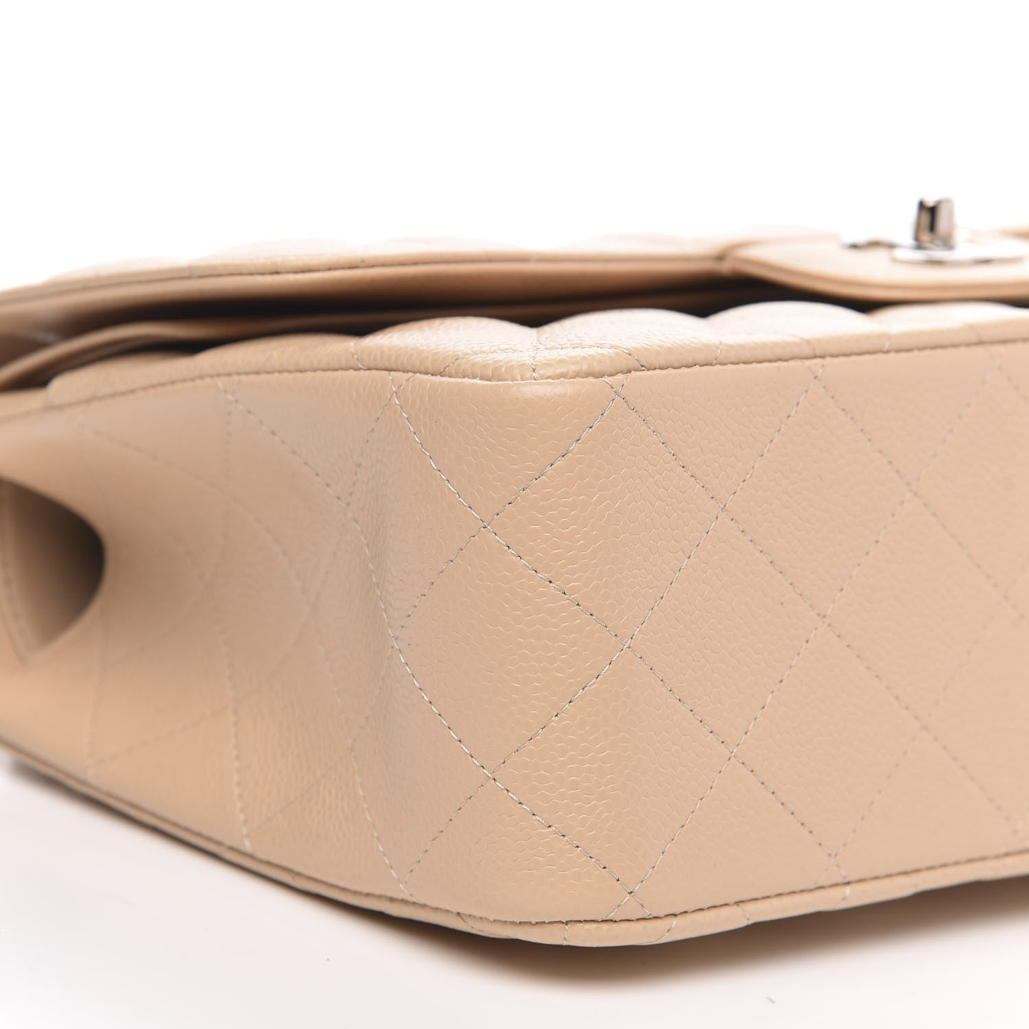 Chanel Caviar Quilted Jumbo Double Flap Beige Clair 8 of 11