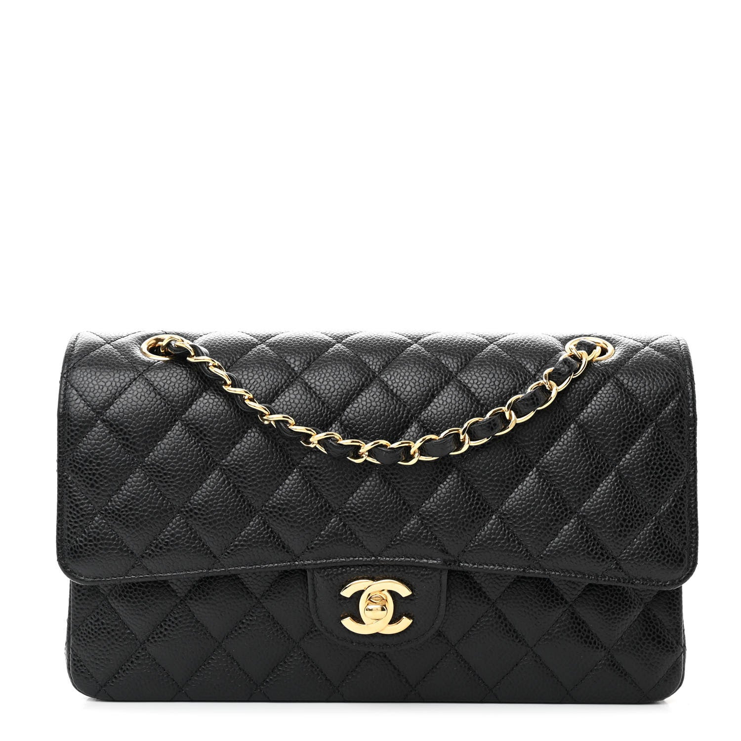 Chanel Caviar Quilted Medium Double Flap Black 1 of 10