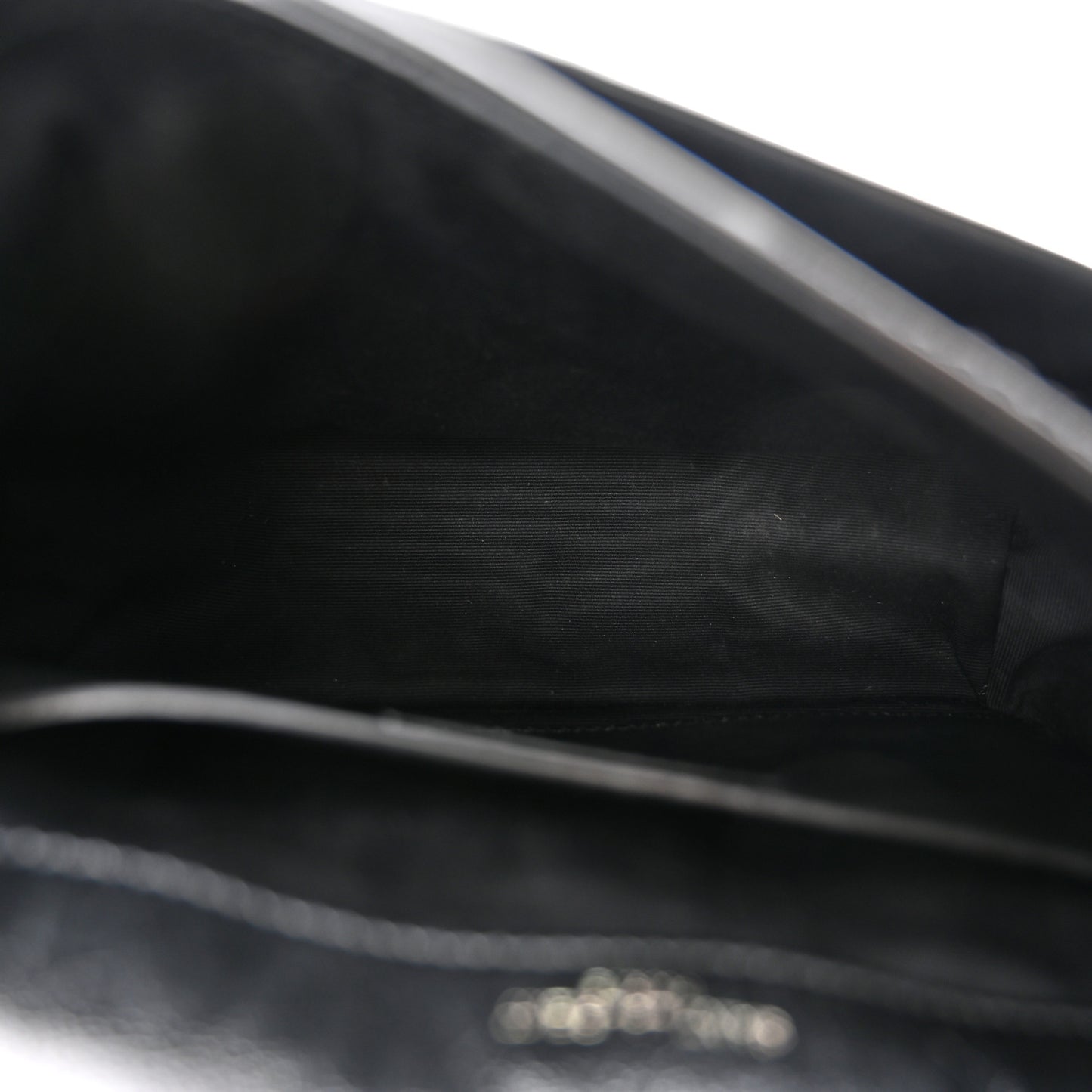 Crinkled Calfskin Matelasse Monogram Baby Niki Chain Satchel Black