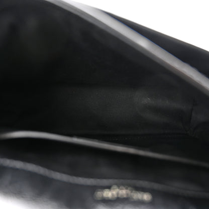 Saint Laurent Crinkled Calfskin Matelasse Monogram Baby Niki Chain Satchel Black 5 of 11