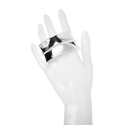 Tiffany Sterling Silver Wide 1837 Cuff Bracelet 2 of 4