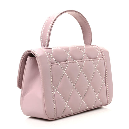 Chanel Calfskin Quilted Wild Stitch Mini Flap Light Purple 3 of 10
