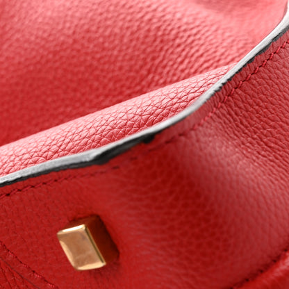 Celine Drummed Calfskin Mini Luggage Coquelicot 11 of 12