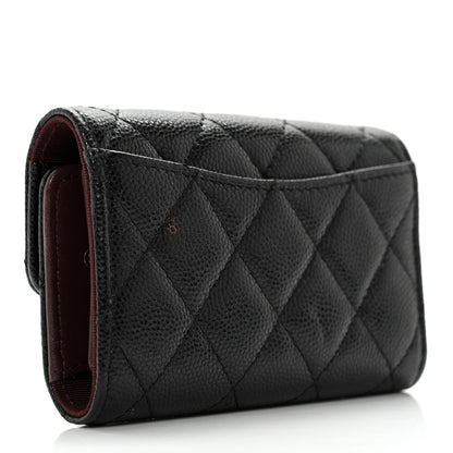 Chanel Caviar Quilted Classic 4 Key Holder Wallet Black 3 of 13