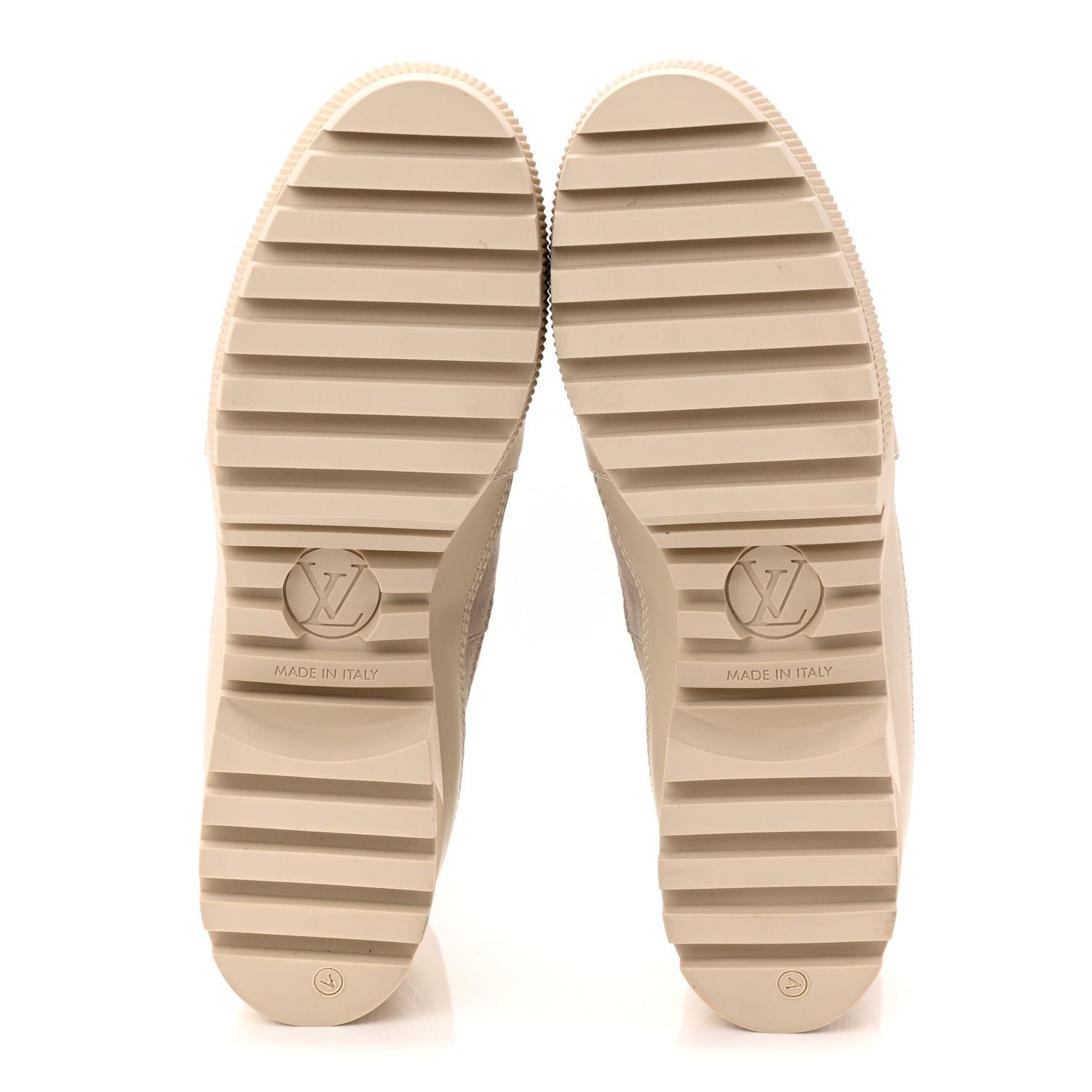 Louis Vuitton Suede Calfskin Monogram Denim Laureate Platform Desert Boots 38.5 Taupe 6 of 10
