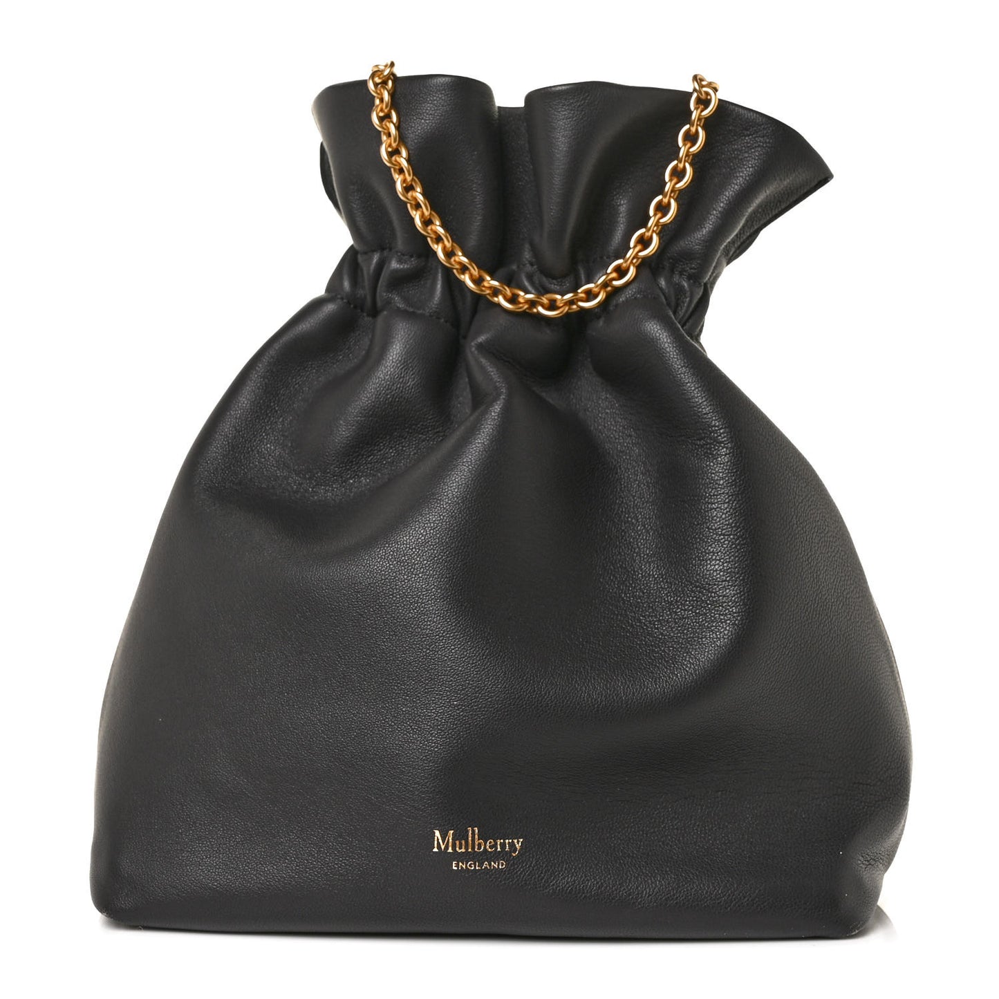 Lambskin Mini Lynton Bucket Bag Charcoal Grey