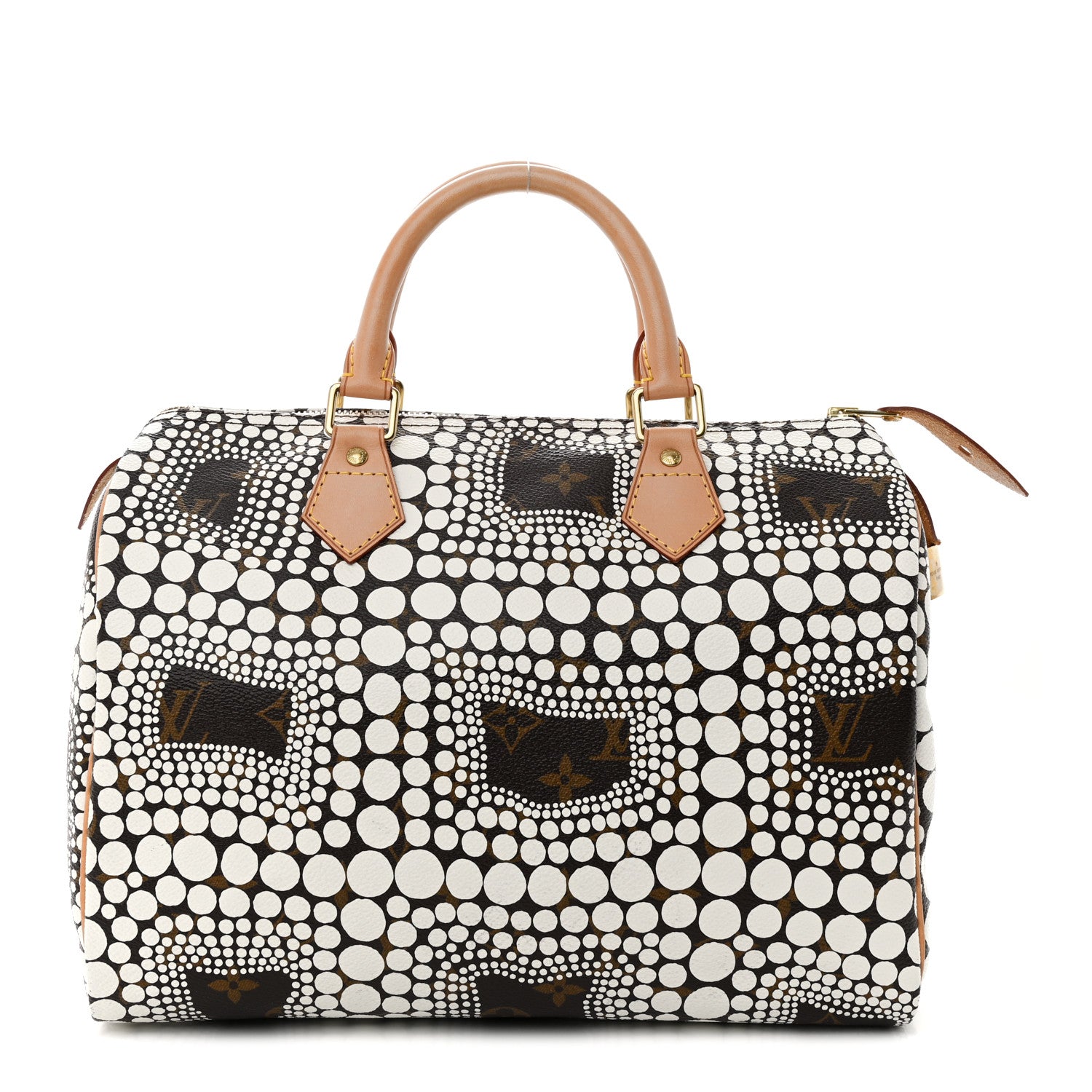 Louis Vuitton Monogram Kusama Town Speedy 30 White 1 of 12