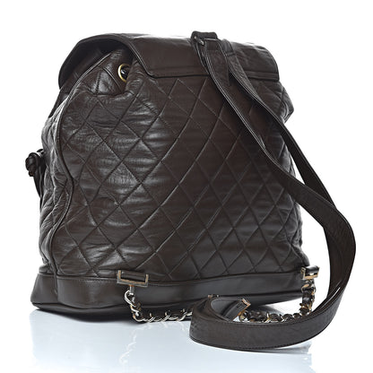 Chanel Lambskin Quilted Backpack Brown 3 of 11
