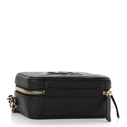 Chanel Caviar Quilted Small CC Filigree Vanity Case Black 4 of 9