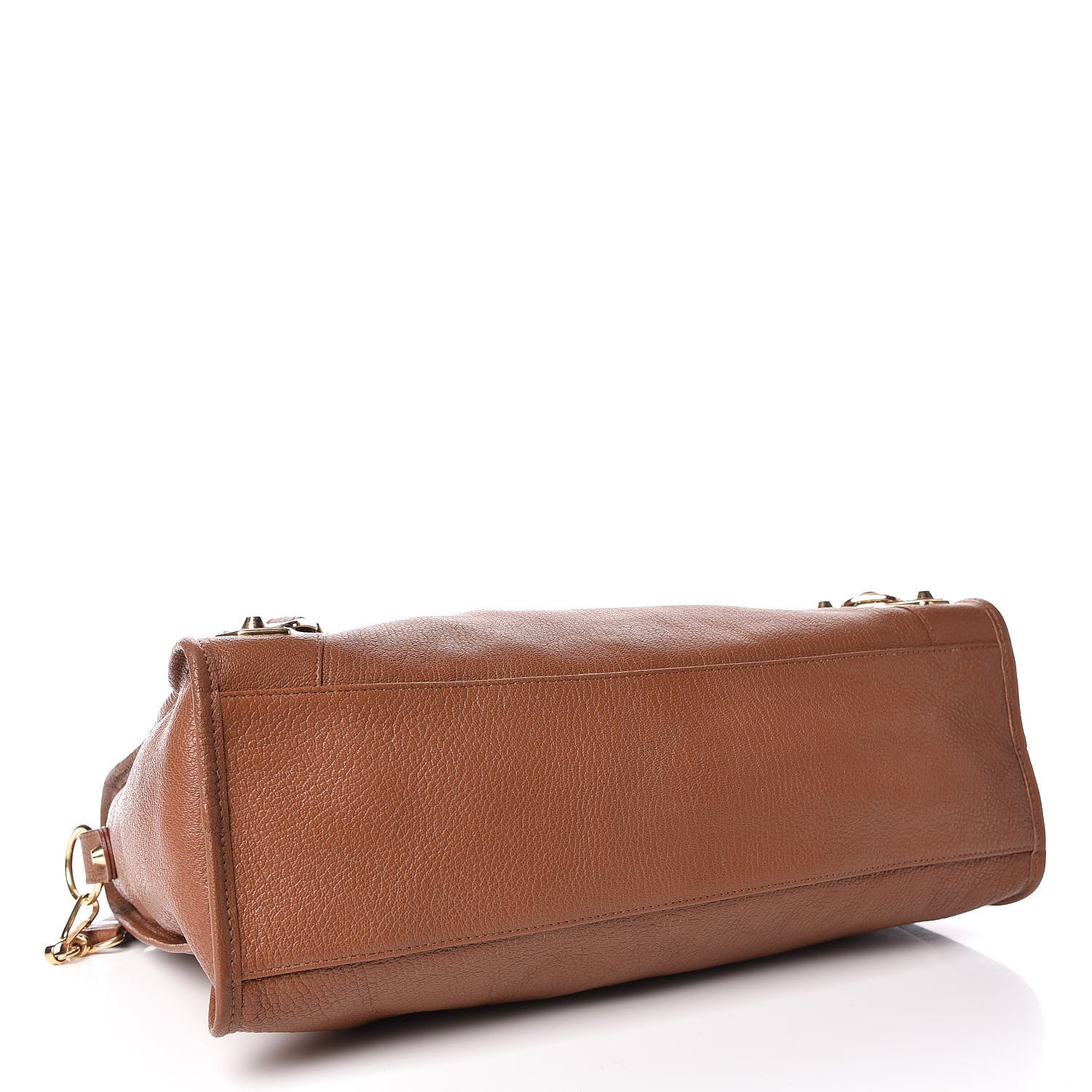 Balenciaga Chevre Gold Metallic Edge Hardware City Marron Terracotta 4 of 15