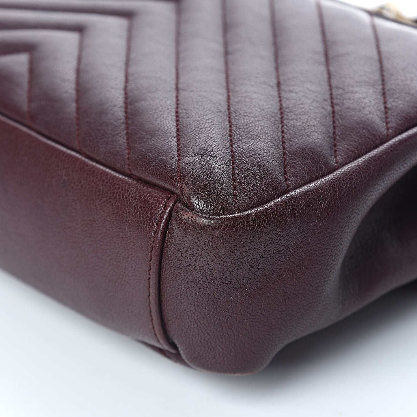 Sheepskin Matelasse Chevron Monogram Medium College Bag Amaranto