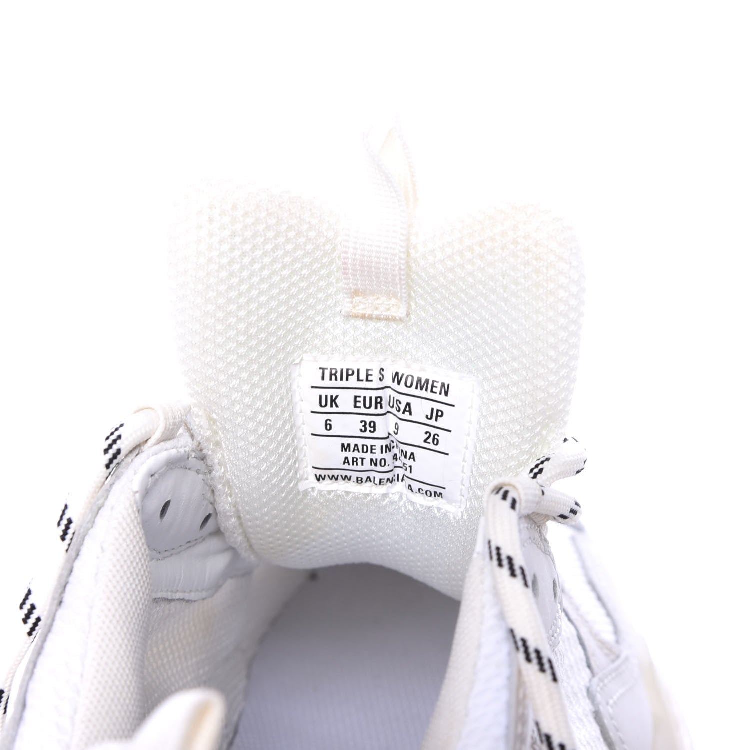 Balenciaga Fabric Mesh Clear Sole Womens Triple S Sneakers 39 White 9 of 9