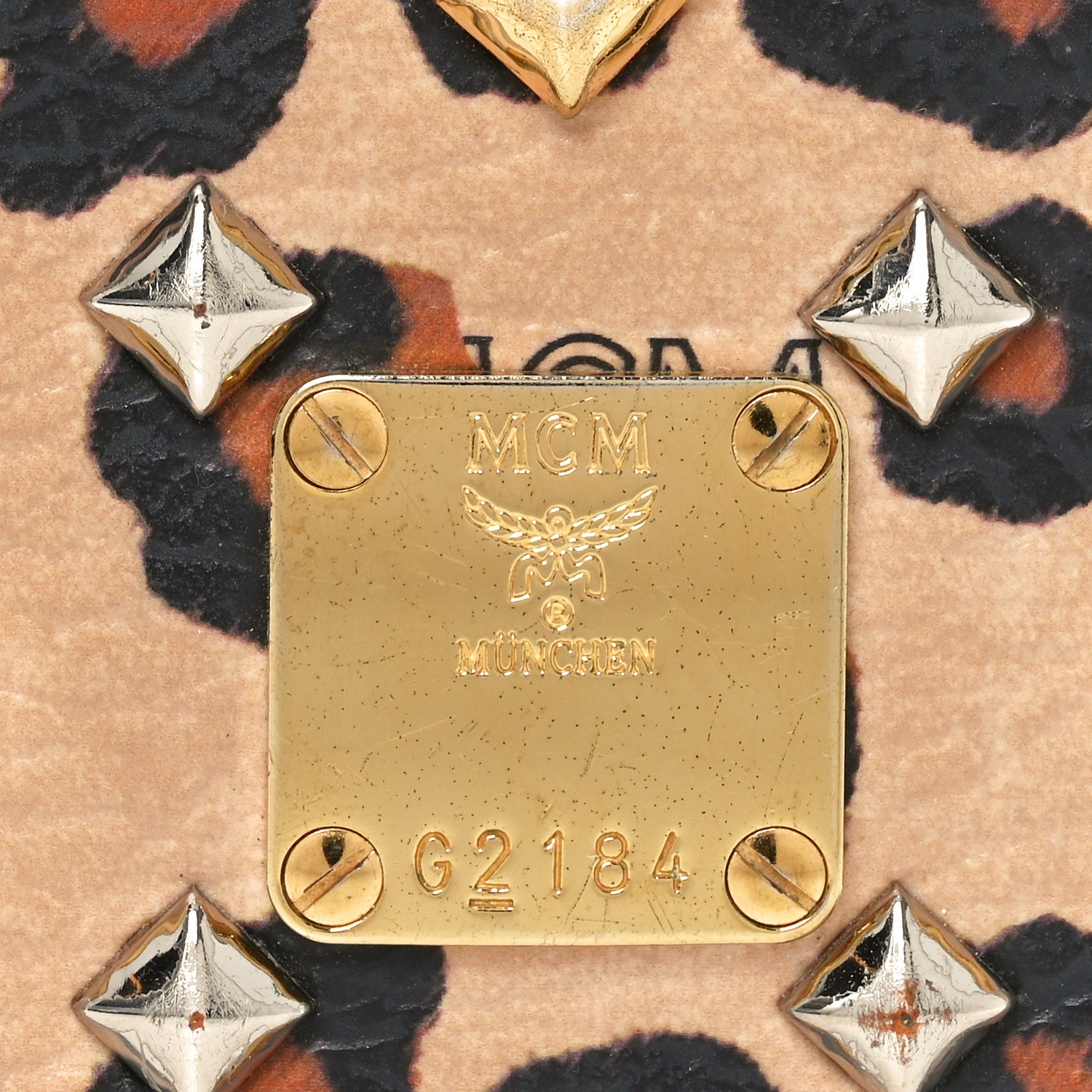 MCM Visetos Leopard Print Zip Around Wallet Beige 5 of 7