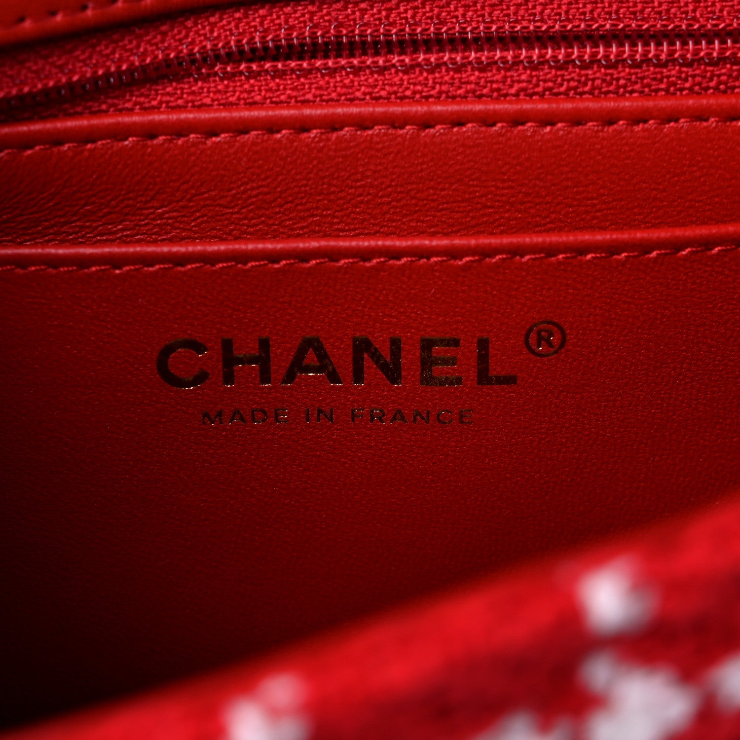 Chanel Tweed Mini Rectangular Flap Red White 6 of 11