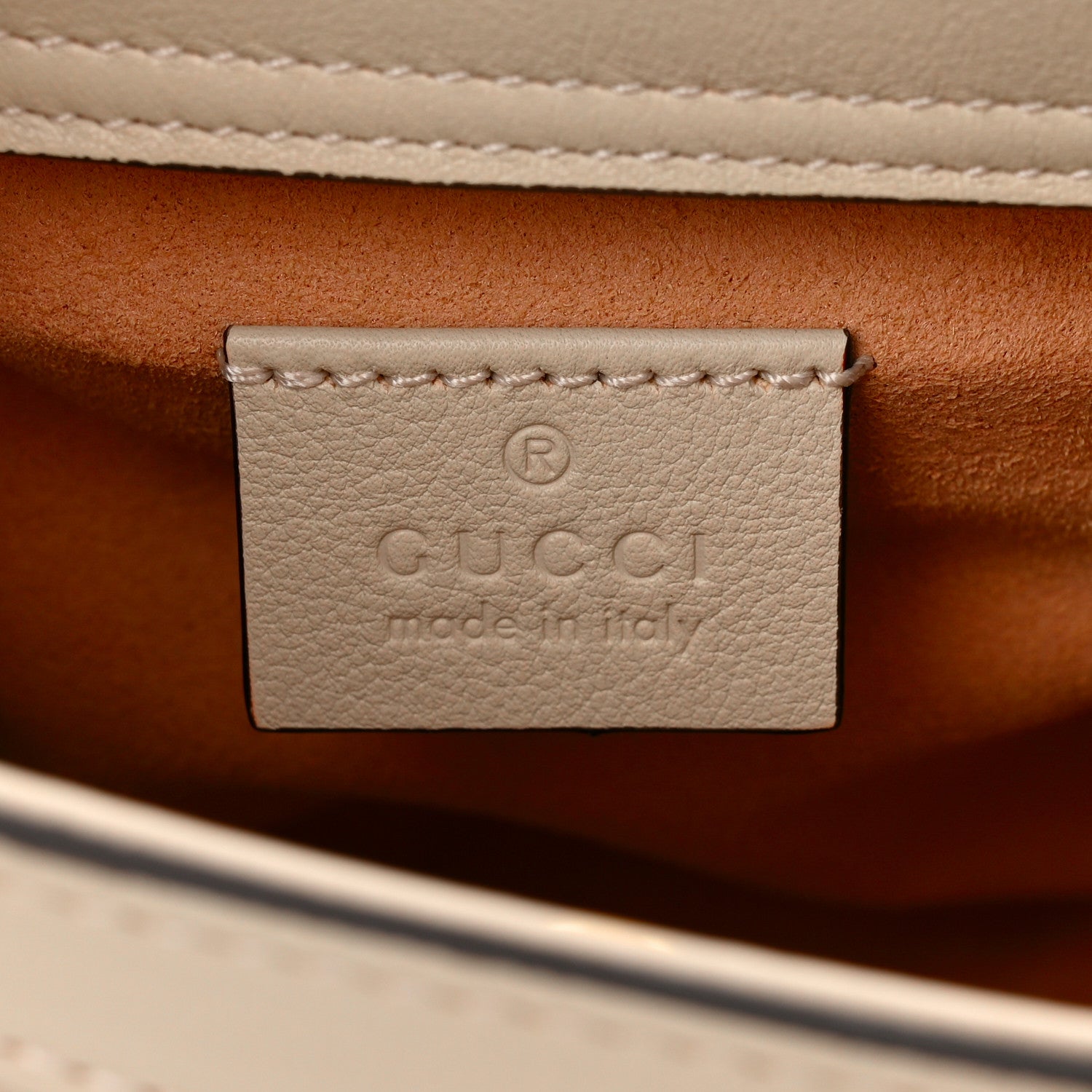 Gucci Wonka Grain Calfskin Mini Diana Tote Bag Mystic White Orange Fluo 6 of 10