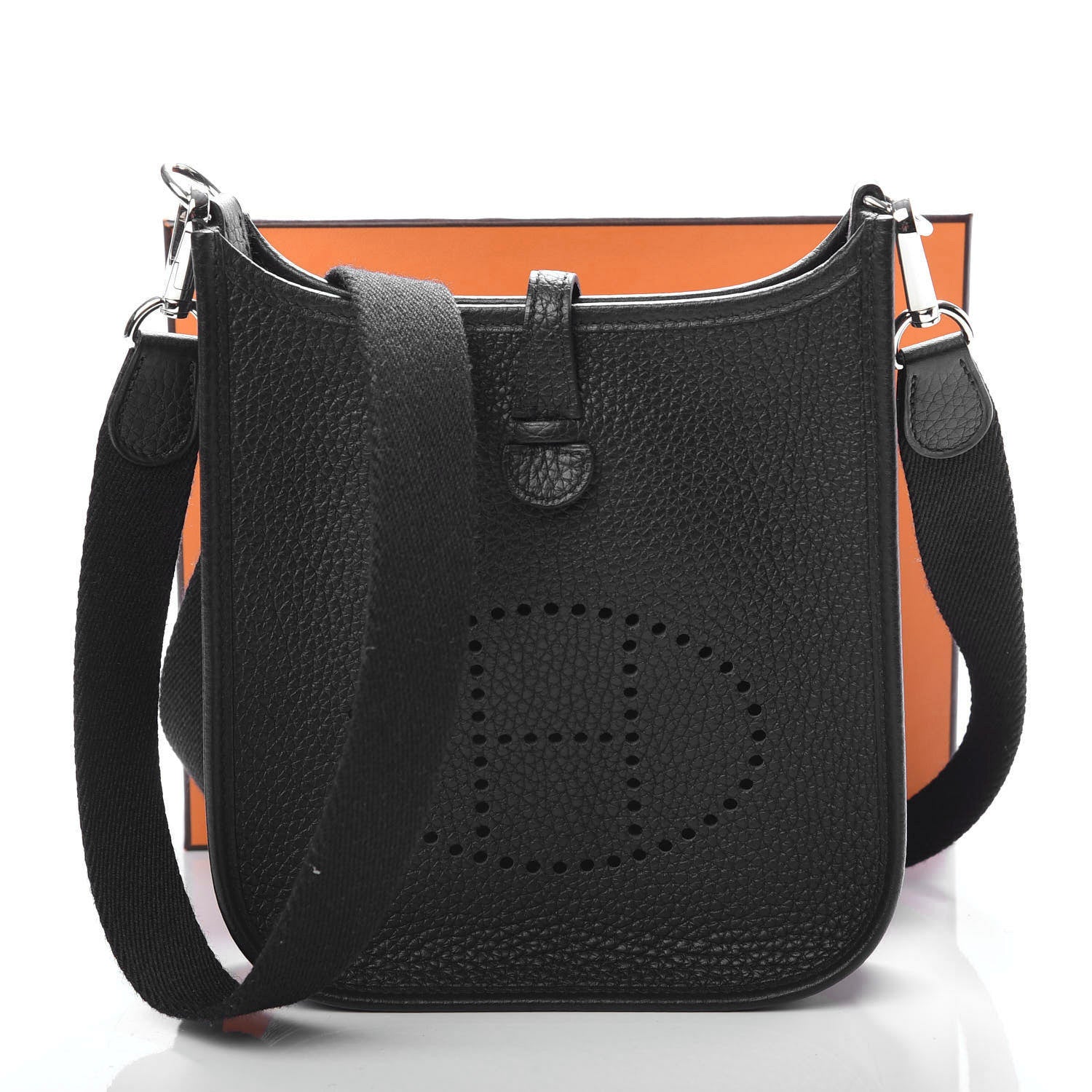Hermes Taurillon Clemence Evelyne TPM Black 11 of 11