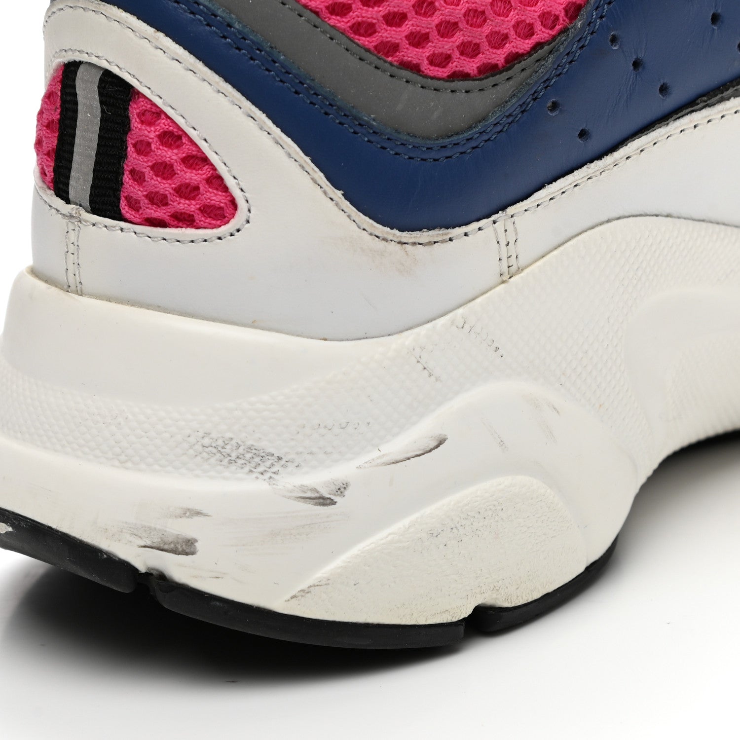 Christian Dior Technical Mesh Calfskin Womens B22 Sneakers 38 White Blue Pink 12 of 13