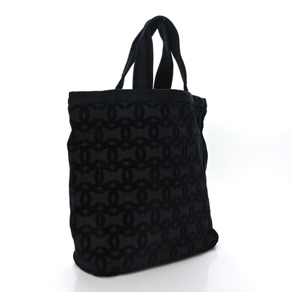Chanel Terry Cotton CC Beach Tote Black 2 of 9