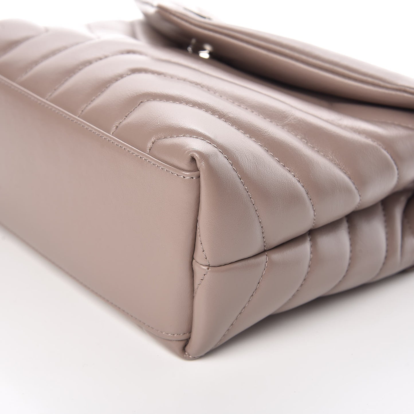 Calfskin Y Quilted Monogram Small Loulou Chain Satchel Mink