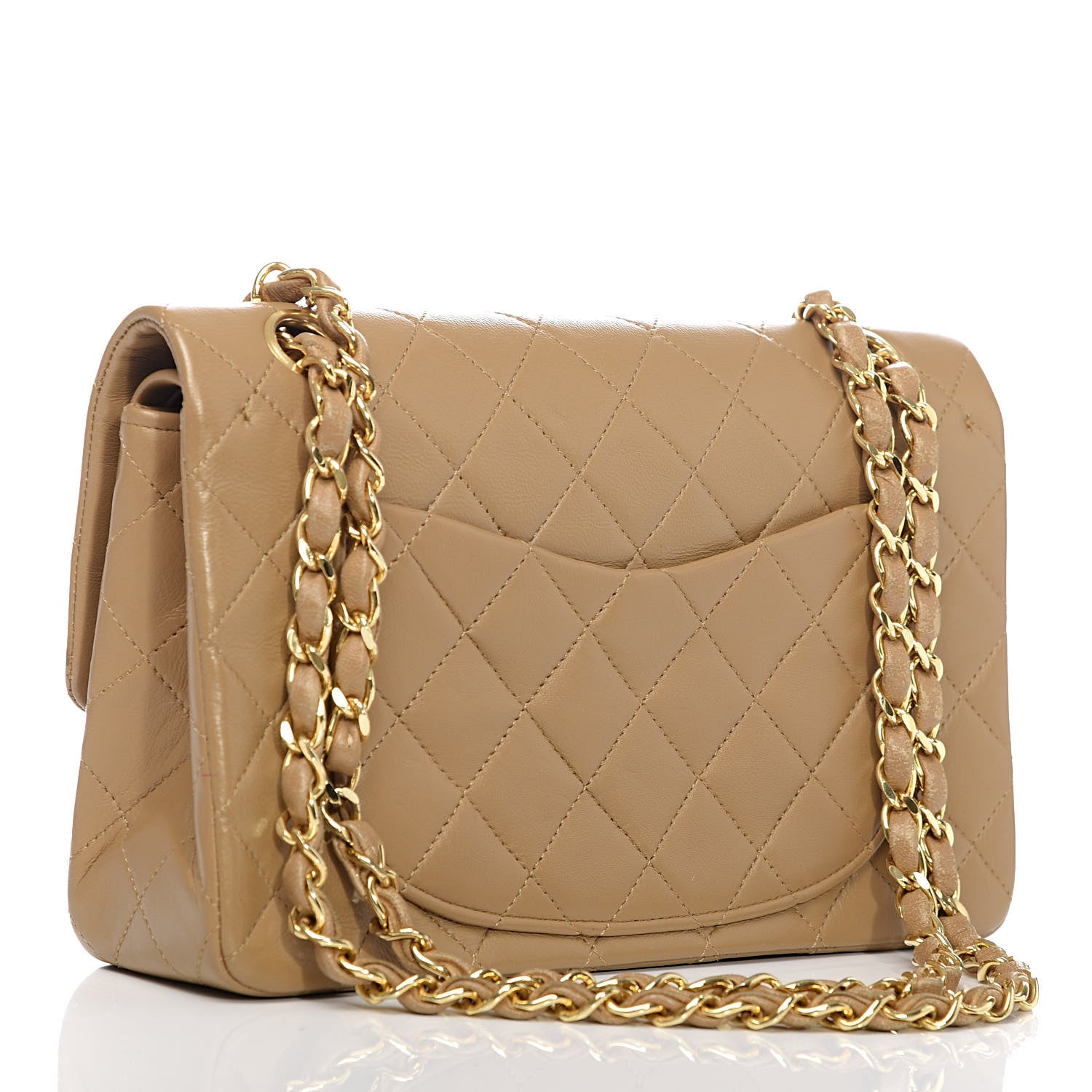 Chanel Lambskin Quilted Small Double Flap Beige 3 of 18