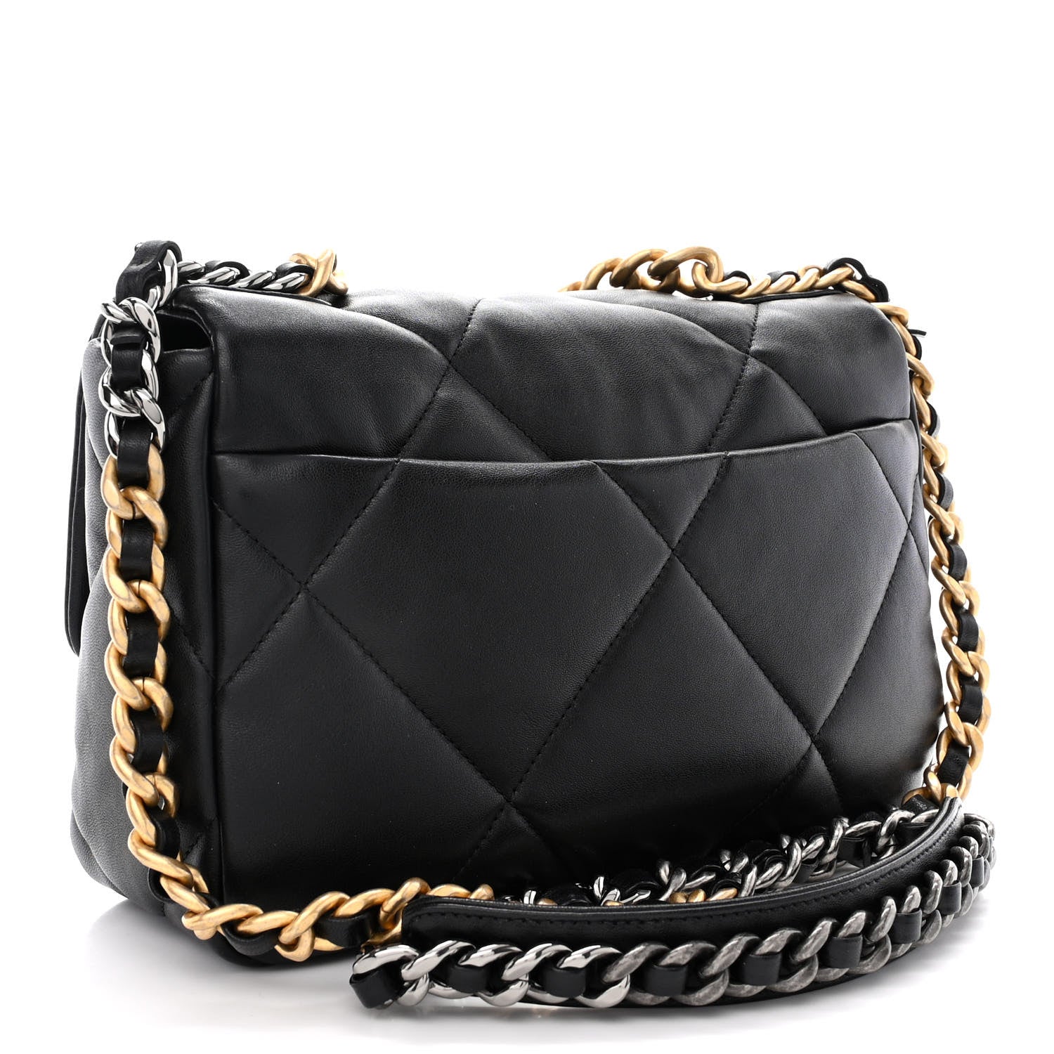 Chanel Lambskin Quilted Medium Chanel 19 Flap Black 3 of 10
