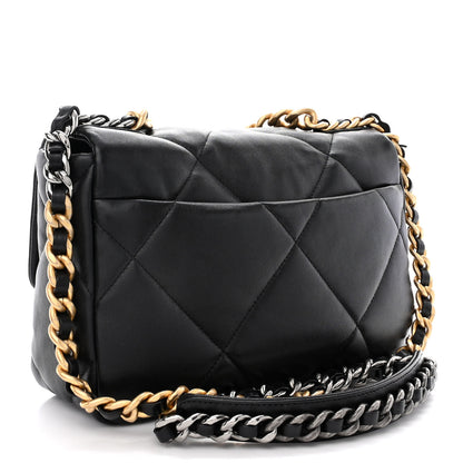 Chanel Lambskin Quilted Medium Chanel 19 Flap Black 3 of 10