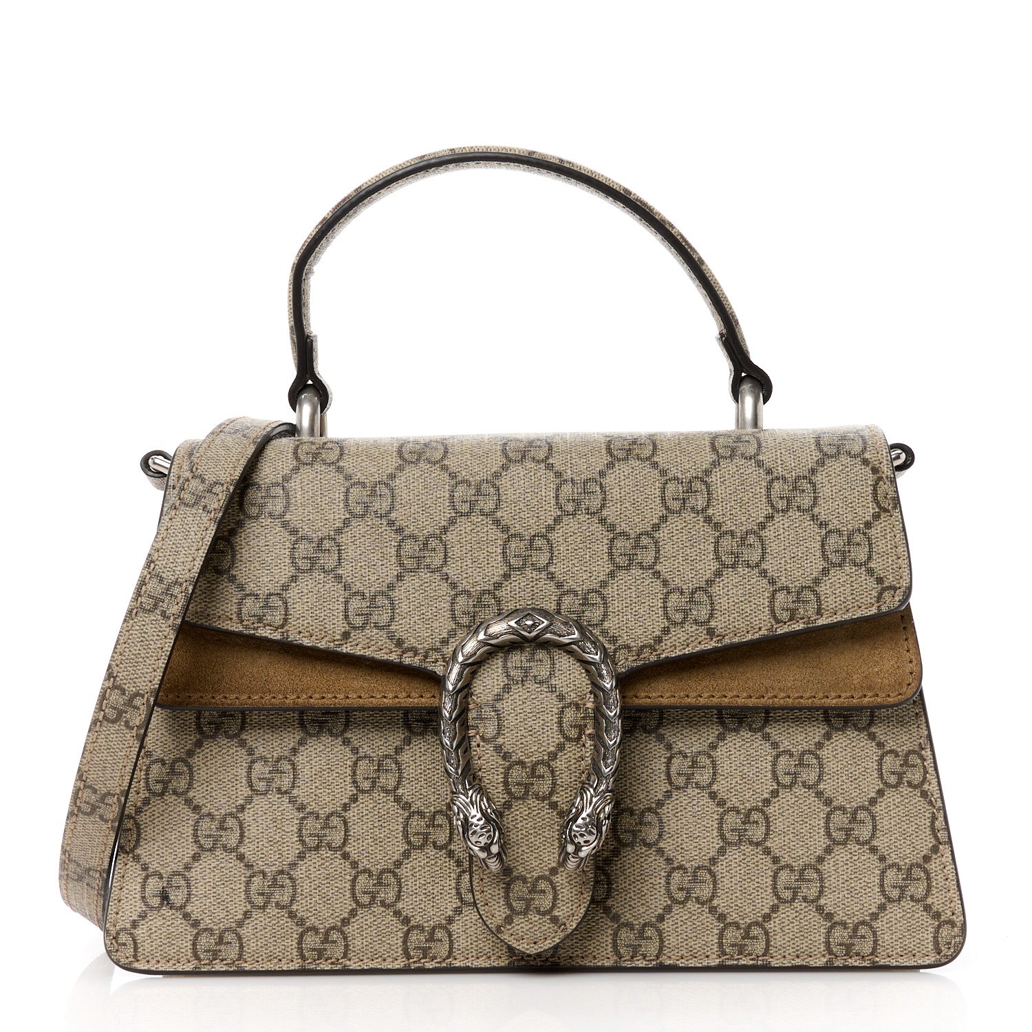 Gucci GG Supreme Monogram Small Dionysus Top Handle Bag Taupe 1 of 11