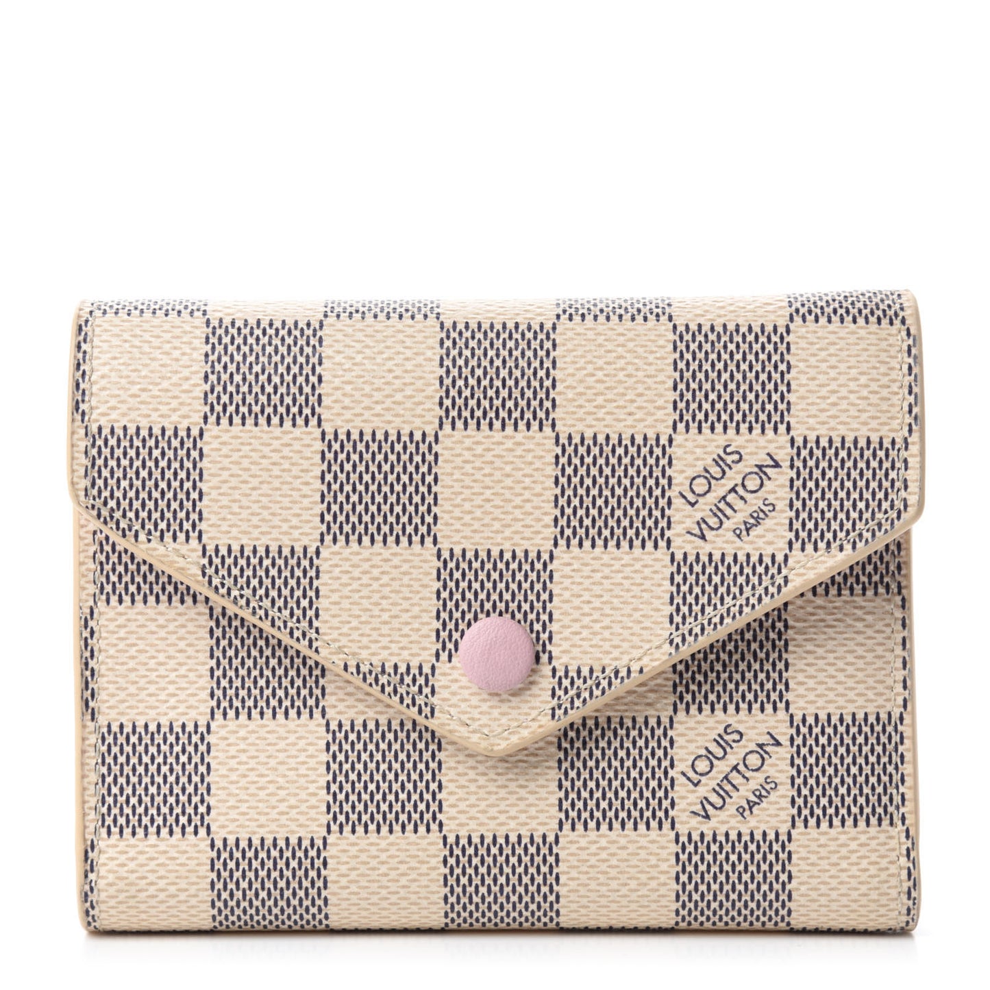Damier Azur Victorine Wallet Rose Ballerine